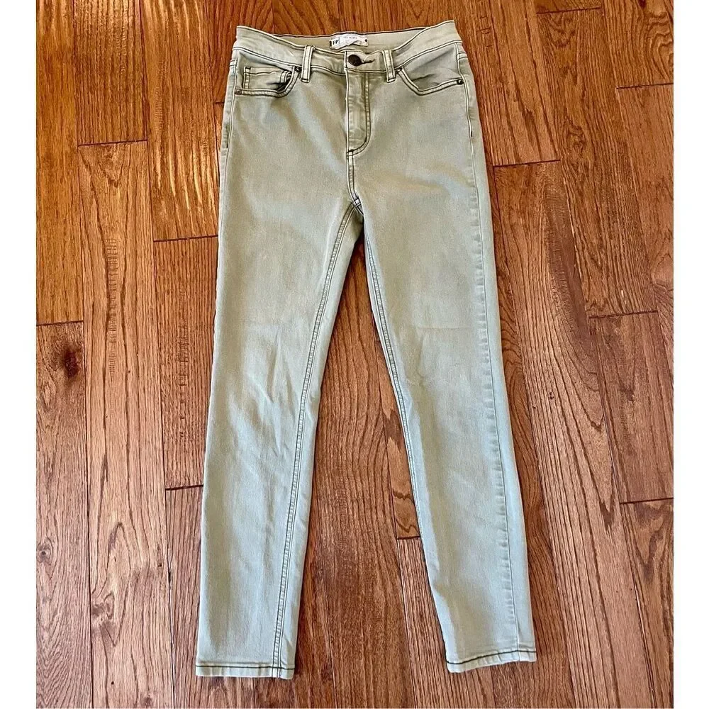 Free people green skinny jeans size 27